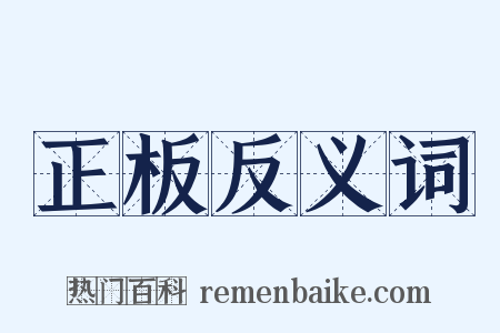正板反义词是什么意思的图片